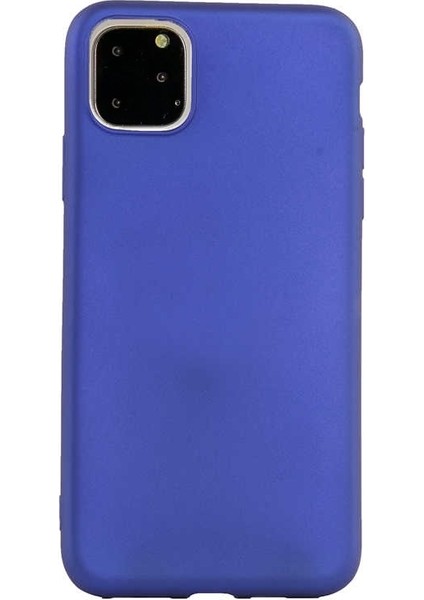 Apple iPhone 11 Pro Max Kılıf Premier Silikon Esnek Arka Koruma Mavi