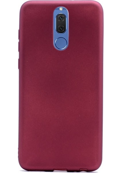 Huawei Mate 10 Lite Kılıf Premier Silikon Kılıf+Nano Glass Koruyucu Mürdüm