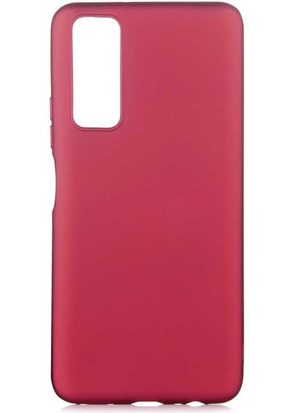 Huawei P Smart 2021 Kılıf Premier Silikon Mat Koruma Mürdüm