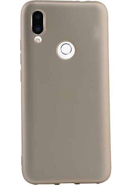 Meizu Note 9 Kılıf Premier Silikon Esnek Koruma+Nano Glass Gold