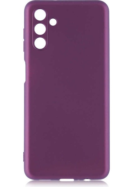 Samsung Galaxy A13 Kılıf Mat Korumalı Soft Premier Silikon + Nano Glass Mürdüm