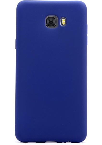 Samsung Galaxy C9 Pro Kılıf Premier Silikon+Nano Lacivert