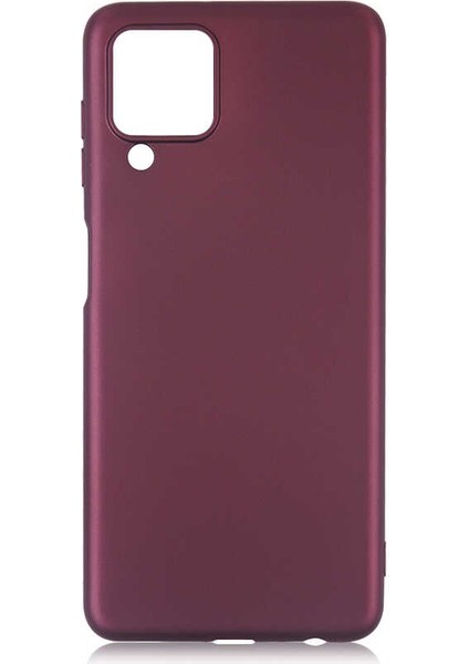 Samsung Galaxy M22 Kılıf Mat Renkli Korumalı Premier Silikon Mürdüm