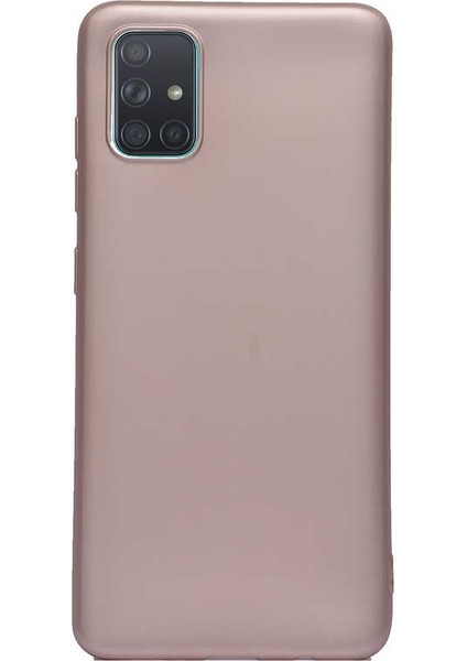 Samsung Galaxy A71 Kılıf Premier Silikon Esnek Koruma Bronz