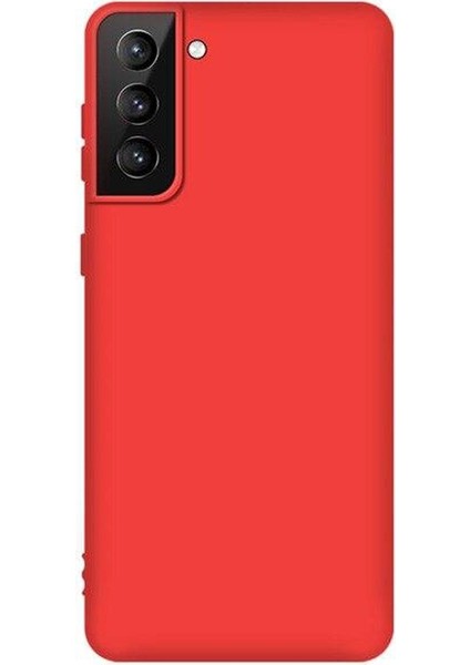 Samsung Galaxy S21 5g Kılıf Mat Soft Premier Silikon Kırmızı