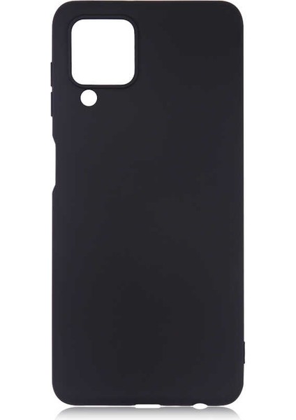 Samsung Galaxy M22 Kılıf Mat Korumalı Soft Premier Silikon + Nano Glass Siyah