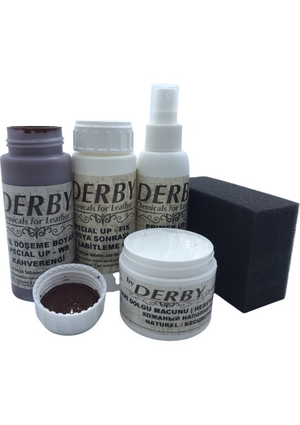 Deri Direksiyon Deri Döşeme Boyası 5'li Set Standart Renkler
