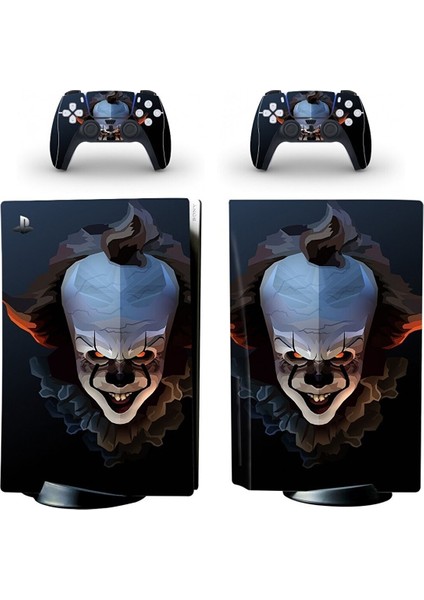 Pennywise Art Playstation 5 Dijital versiyon Sticker Kaplama Seti