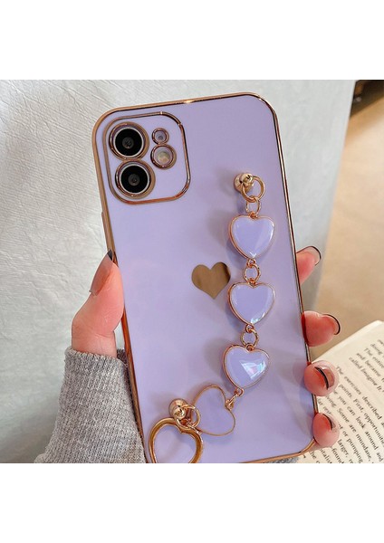 iPhone 11 6.1inç Kılıf Kalp Bileklik Tutuculu Lüx Silikon Askılı Kılıf modelleri