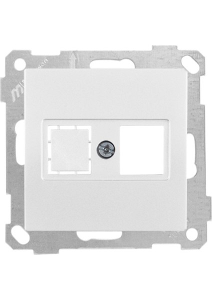 Candela Beyaz Mek Ve Tuş 1Rj45 (Kon.Süz-4 Adet)Data Prizi
