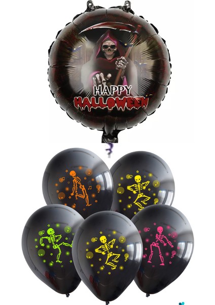Cadılar Bayramı Iskelet Folyo Balon Set