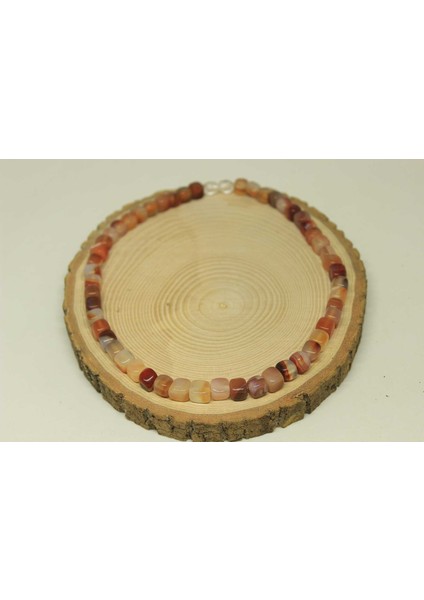 Akik Taşı Küp Şekilli Kolye 7-8mm Aralığı (Klipsli) (23825) modelleri