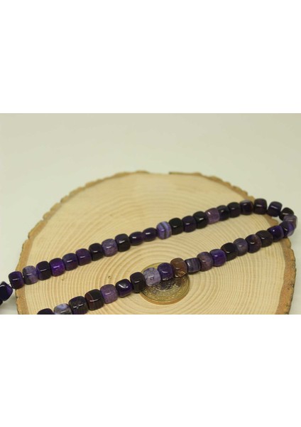 Akik Taşı Küp Şekilli Kolye 7-8mm Aralığı (Klipsli) (23830) fiyatları