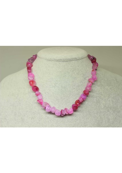 Akik Taşı Kolye 8-10MM Aralığı (Klipsli) (23850)