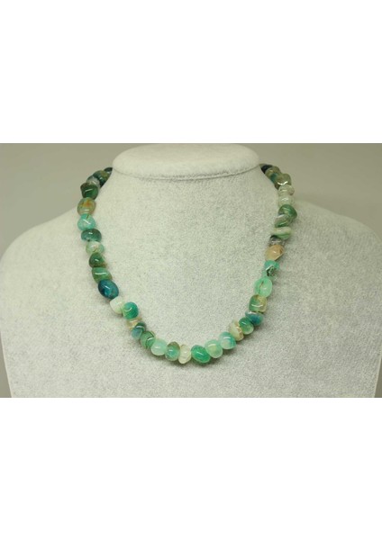 Akik Taşı Kolye 8-10MM Aralığı (Klipsli) (23865)