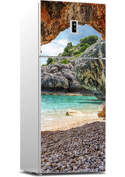 444MAGAZA Buzdolabı Sticker Dolap Beyaz Eşya Kaplama Etiketi Renkli Deniz