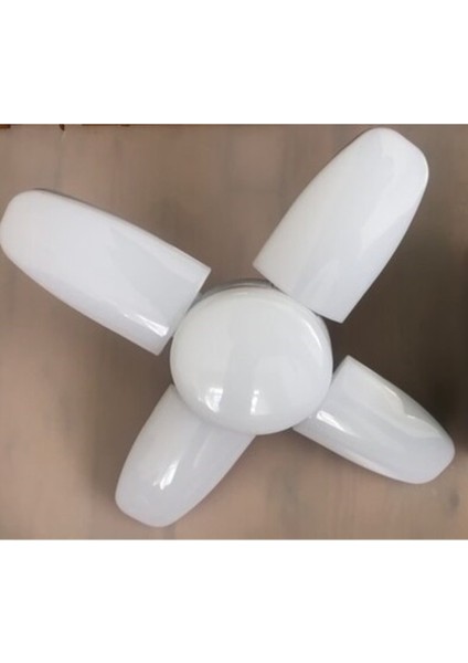 Beyaz Mini Pervane Katlanabilir LED Ampul E27 2000 Lümen 24W