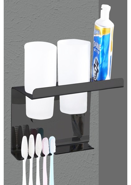 Siyah Metal Büyük Çok Fonksiyonlu Diş Fırçalığı, Diş Fırçalık Standı indirimleri