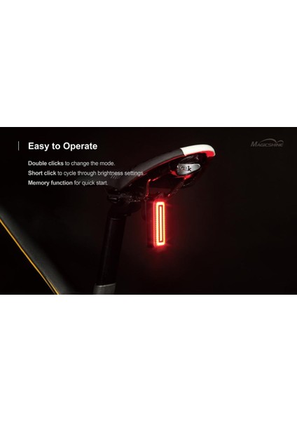 Seemee 100 Lm USB Smart Bisiklet Arka Stop Far