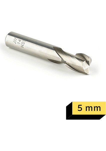 Hss 2 Ağızlı Freze 5 mm