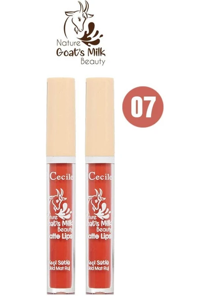 Keçi Sütlü Matte Lips 07 X2