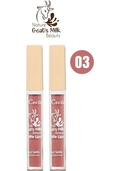 Keçi Sütlü Matte Lips 03 X2