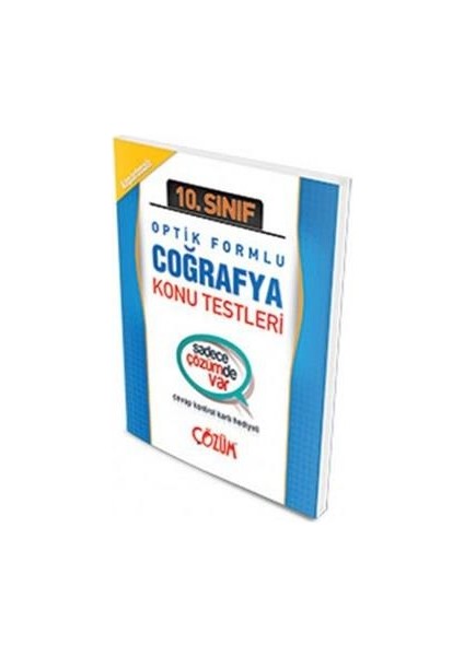 Çözüm Yayınları 10. Sınıf Coğrafya Konu Testleri Yaprak Test