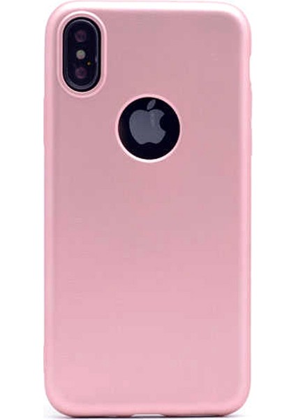 Apple iPhone Xs Kılıf Premier Esnek Lüx Silikon Pembe
