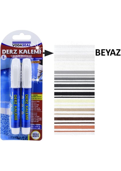 Derz Kalemi 4'lü Paket Beyaz Su Bazlı Kokusuz Fayans Derz Yenileme Yedek Uçlu