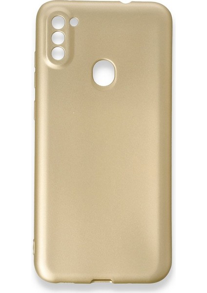 Samsung Galaxy A11 Kılıf Ultra Elastik Silikon Rubber Premier Gold