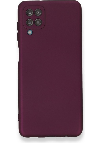 Samsung Galaxy M12 Kılıf Ultra Elastik Silikon Rubber Premier Mürdüm