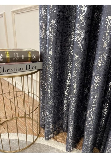 Jakar Zemin Elena Varaklı Desen 1/3 Sık Pile Fon Perde