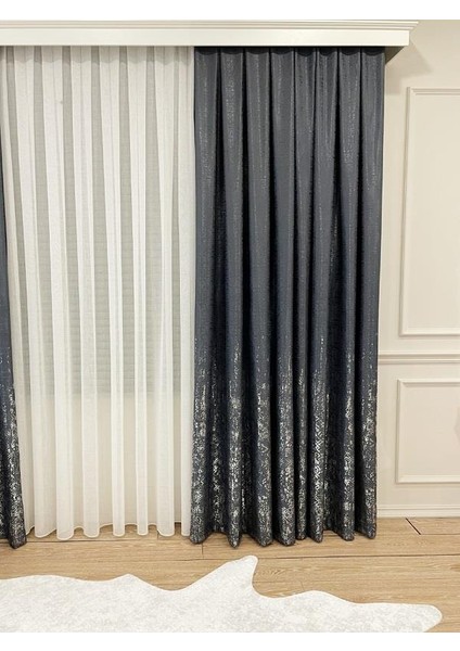 Jakar Zemin Elena Varaklı Desen 1/3 Sık Pile Fon Perde fırsatları