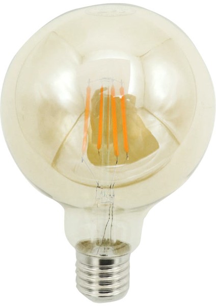 G95 Yuvarlak Rustik Led Ampul 5,5W Amber