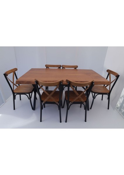 Kütük Masa Sandalye Takımı 160X85.CM fırsatları