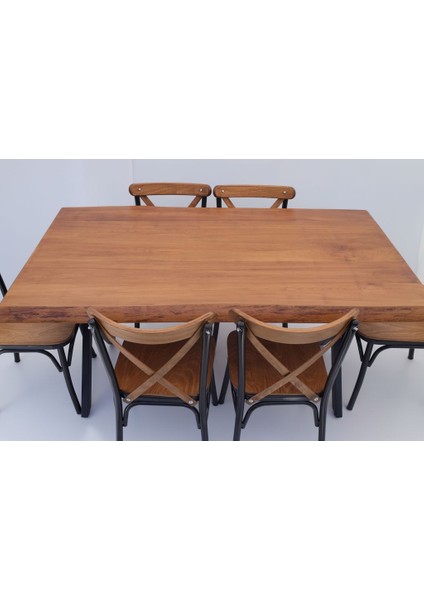 Kütük Masa Sandalye Takımı 160X85.CM indirimleri