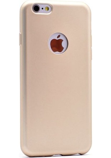 Apple iPhone 6 6s Kılıf Premier Silikon+Nano Glass Koruyucu Gold