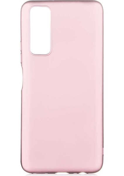Huawei P Smart 2021 Kılıf Premier Silikon Esnek Koruma+Nano Glass Bronz