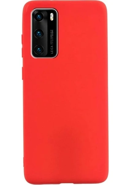  Apsuwa Huawei  P40 Kılıf Premier Silikon Esnek Koruma Kırmızı