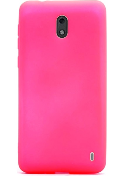 Apsuwa Nokia 2 Kılıf Premier Silikon Kılıf+Nano Glass Koruyucu Pembe