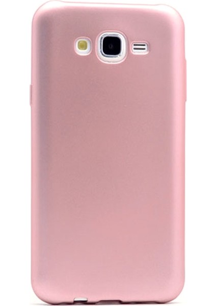 Samsung Galaxy J7 Nxt Kılıf Premier Silikon Esnek Koruma+Nano Glass Bronz