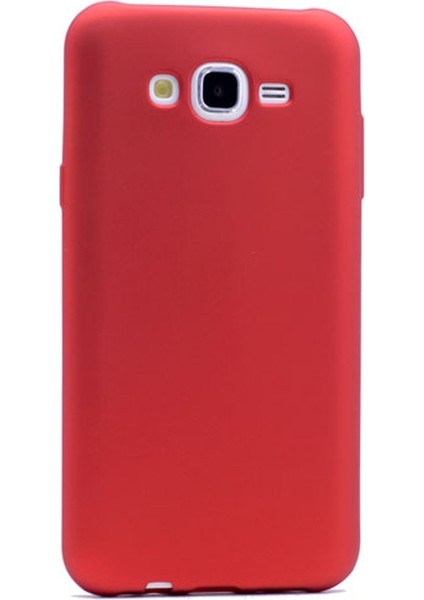 Apsuwa Samsung Galaxy J7 Nxt Kılıf Premier Silikon Esnek Koruma+Nano Glass Kırmızı