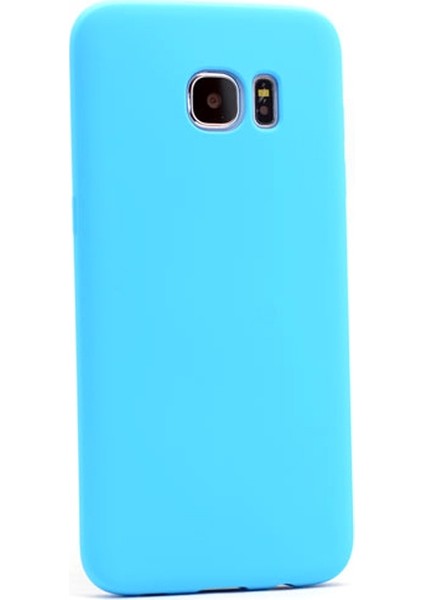 Samsung Galaxy S7 Kılıf Premier Silikon Kılıf+Nano Glass Mavi