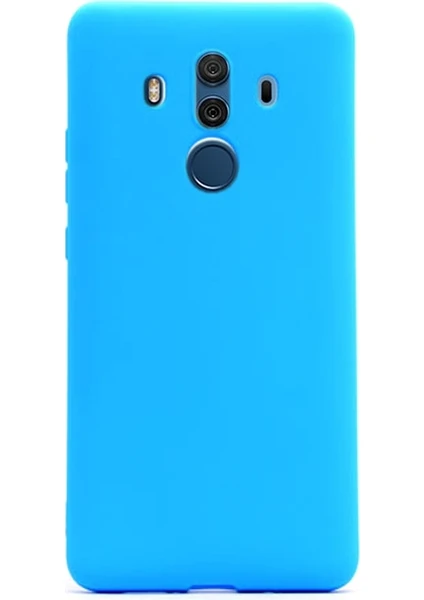 Apsuwa Huawei  Mate 10 Pro Kılıf Premier Silikon Kılıf Mat Kılıf Mavi