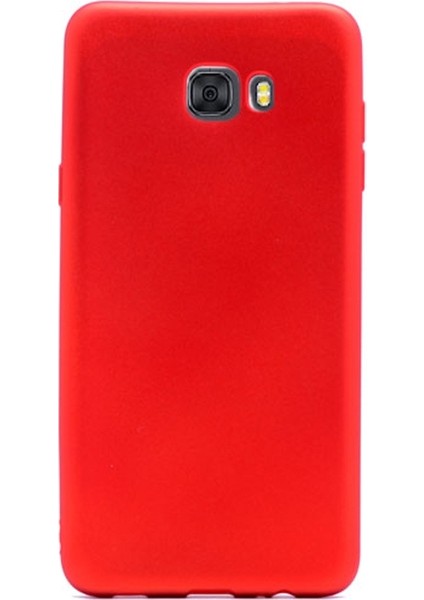 Apsuwa Samsung Galaxy C9 Pro Kılıf Premier Silikon+Nano Kırmızı