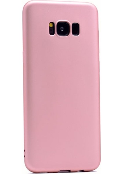 Samsung Galaxy S8 Kılıf Premier Silikon Kılıf+Full Kapatan Cam Bronz