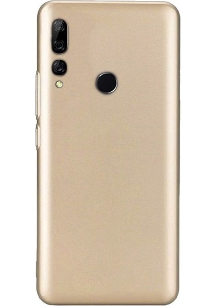 Huawei Y9 Prime 2019 Kılıf Premier Silikon Esnek Koruma+Nano Glass Gold