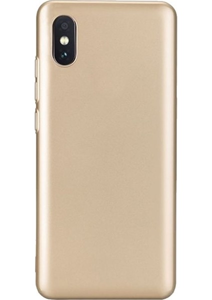 Apsuwa Xiaomi Mi 8 Pro Kılıf Premier Silikon Esnek Koruma+Nano Glass Gold