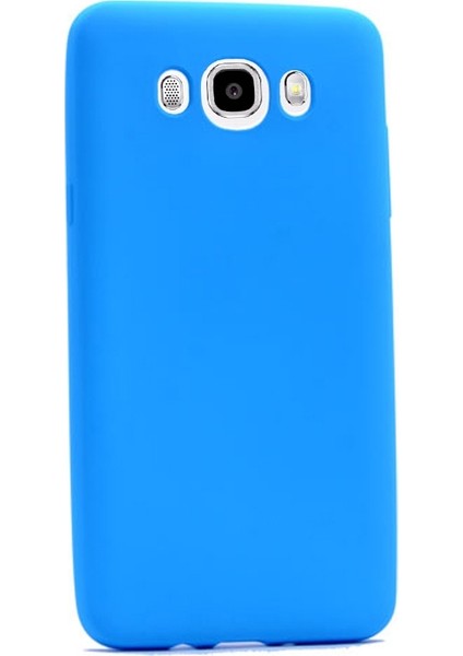 Apsuwa Samsung Galaxy J7 2016 Kılıf Premier Silikon Kılıf+Nano Glass Koruyucu Mavi