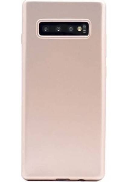 Apsuwa Samsung Galaxy S10 Plus Kılıf Premier Silikon Esnek Arka Koruma Gold